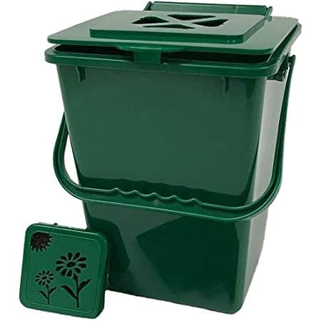 Exaco ECO 2000-NP Kitchen Compost Pail, 2.4 Gallon, Green