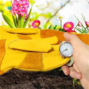 cowhide gardening gloves