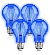 UNILAMP Blue Light Bulbs, Blue Glass Filament Light Bulb, 4W Blue LED Light Bulb, 40 Watt Equival...