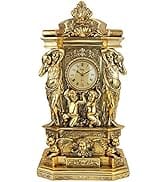 Design Toscano Chateau Chambord Mantel Clock, 20 Inch, Polyresin, Gold