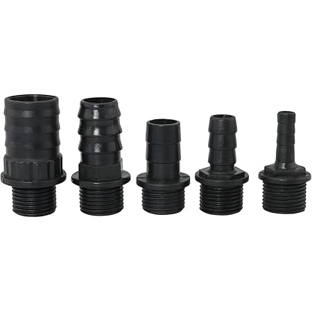 BAIRONG Nozzles Kit for Fountain Pump, Replacement Adapters 5 Sizes Plastic Nozzles for Aquarium, Fish Tank, Pond, Hydroponics, Statuary