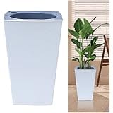 Tall Self Watering Indoor Outdoor for Patio Planter Pot Decorative Gardening & Home Décor Square Flower Pots for Soil Ventila