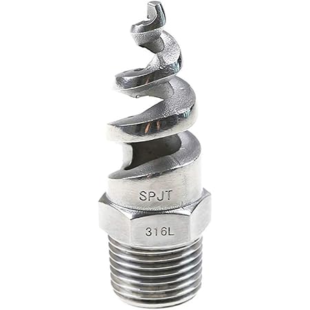 beduan 3/4" Male Spiral Cone Atomization Nozzle Stainless Steel(316) Dust Remove Atomized Sprayer for Gas Cooling, Washing, Fire Proof