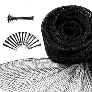 PatioGem Pond Netting, 15’ x 20’ Pond Netting for Koi Ponds, Durable & Sturdy Pond Net to Catch Leaves & Debris, Drive Herons, Raccoons, Cats & Predators Away, Handy Accessories Included (3/8” Mesh)