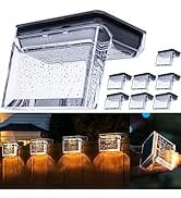 VISFLAIR Solar Deck Lights, 8 Pack Solar Step Lights Outdoor Waterproof LED Fence Post Lights for...