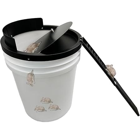 2023 Newest Design, Metal 5 gallon bucket lid,Steel Material not Cheap Plastic, auto Reset, Repeat Catch, Indoor Outdoor, Reusable 5 Gallon Bucket Lid for Chicken Coop, No 5-gallon bucket (1Pack)