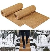 Thick Non Slip Ice and Snow Carpets, Reinforced Stitching, Natural Coir Mats, Winter Outdoor Runn...