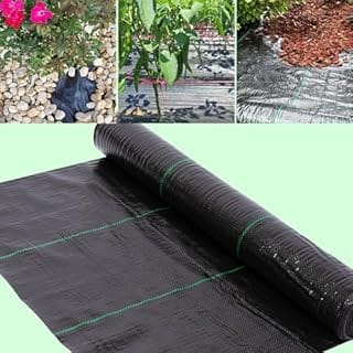 AGGAFA (4ft x 50ft Premium Heavy Duty Weed Barrier Fabric for Landscaping, Farming, Gardening and Agriculture. Durable Woven Landscape Fabric and Suitable Ground Cover