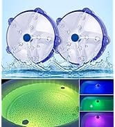 Floating Pool Lights,Color Changing Waterproof Magnetic Pond Lights,Battery Powered Pool Lights t...