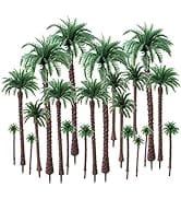 HUIANER Palm Tree Model Trees, Miniature Palm Trees Fake Plastic Trees with No Stands for DIY Sce...