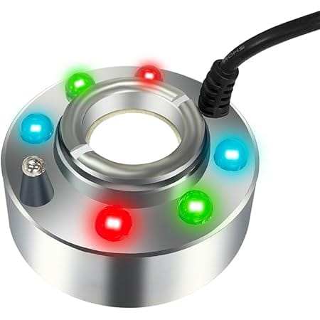 PULACO Mist Maker Upgraded Version Heavy Mist, 6 LED Mister Fogger Water Fountain Pond Fog Machine Atomizer Air Humidifier, Fountain Mister Foggers Perfect for Halloween Holidays