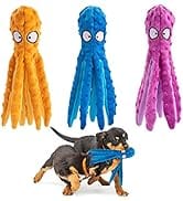 Alphatool Squeaky Dog Toys, Octopus Toys for Aggressive Chewers, Tough No Stuffing Plush Large Do...