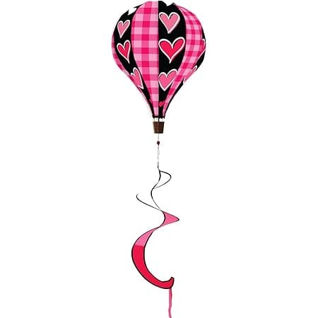 Briarwood Lane Hearts Valentine's Day Deluxe Hot Air Balloon Wind Twister Love 54