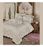 Touch of Class Posy Floral - Crochet Stitch - Natural - Made of Cotton - Oversized - Quilted Gran...