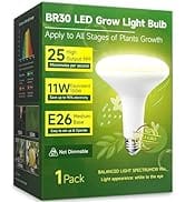 UNILAMPRO LED Grow Light Bulb, 11W BR30 Grow Light Bulbs 100W Equivalent, Full Spectrum Plant Lig...