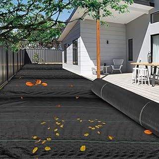 6FTx300FT 3.2oz Heavy Duty Weed Barrier Landscape Fabric for Gardening and Driveway with Geotextile Fabric, Underlayment for Soil Stabilization, and French Drain Fabric for Erosion Control
