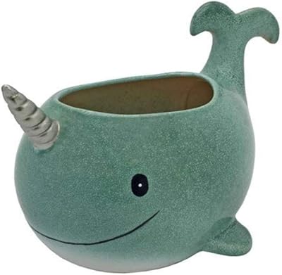 Streamline Imagined Ceramic Narwhal Planter Pot