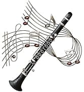Touch of Class Clarinet Melodies Music Metal Wall Art Black, Musical Notes, Dimensional Openwork ...