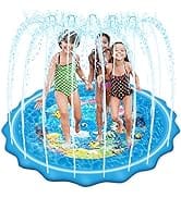 Mademax Upgraded 79" Splash Pad, Sprinkler & Splash Play Mat, Inflatable Summer Outdoor Sprinkler...