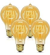 UNILAMP Edison Bulbs 40 Watt, Vintage Light Bulbs, A19 Antique Incandescent Light Bulbs, E26 Dimm...