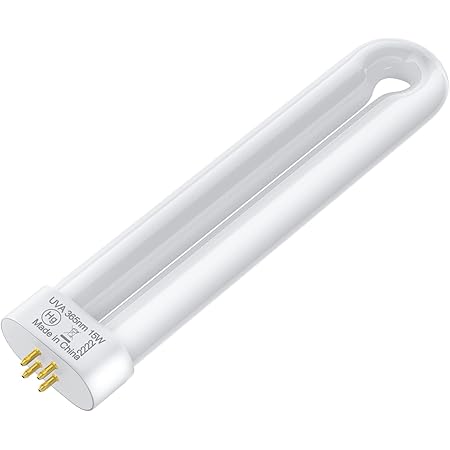 FVOAI X3,T6, T8, T9 Replacement Bulb for Bug Zapper Outdoor,15W,4-pin Single U-Shaped Twin Tube Bulb