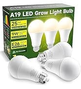 UNILAMPRO Grow Light Bulbs, A19 Grow Light Bulb, Full Spectrum Light Bulb, Plant Light Bulbs E26 ...