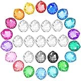 Hsei 30 Pcs Crystal Ball 30mm/1.18" Prism Suncatcher Sun Catchers Hanging Rainbow Pendants Maker Crystals Chandeliers Decorating for Windows Gift(Colorful)