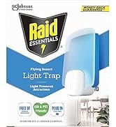 Raid Essentials Flying Insect Light Trap Starter Kit, 2 Plug-In Devices + 2 Cartridges, Featuring...