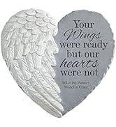Let's Make Memories Personalized Wings of Love Memorial Stone - Sympathy Garden Marker - Your Wings