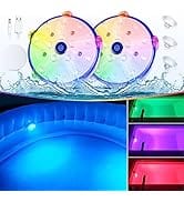 DeeprBetter Rechargeable Floating Pool Lights, Color Changing Submersible LED Pool Lights,Underwa...