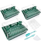 MIXC 3-Set 144 Cells Strong Seed Starter Trays with Humidity Dome and Base Plant Growing Germinat...
