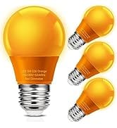 UNILAMP A15 Orange Light Bulbs for Thanksgiving Decoration, 5W Colored Light Bulb Equivalent 40 W...