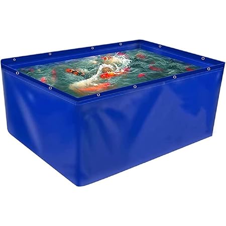 WANLIAN Fish Pond,Canvas fish pond with Grommets,Fish Tank,Foldable emergency Water storage Pool,portable koi pond,Large Aquaculture Pool,for Emergency water supply and drought resistance (BXL)