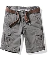 OCHENTA Men's Lightweight Cargo Shorts with Pockets Cotton Casual Summer Work Gray 38