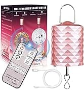 Disco Ball Motor, 2000mAh Battery Operated Rotating Wind Spinner Motor with Remote & Timing, USB ...