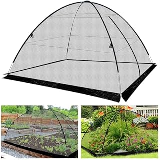 13 x 17 Ft Koi Pond Netting- Heavy Duty Pond Cover for Protecting Koi Fish from Cat, Blue Heron Birds, Reusable Garden Tent Dome with Zipper from Chicken Poultry Small Animals