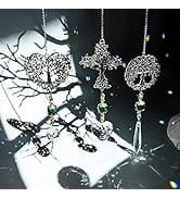 H&D HYALINE & DORA Suncatcher Tree of Life Crystal Window Hanging Ornament, Rainbow Glass Prisms ...