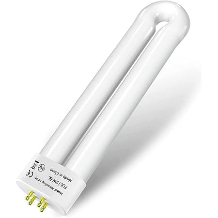 Bug Zapper Replacement Bulb, U-Shaped 15W Four-pin, FUL15W-BL. Dimensions: 7.56 x 1.80 x 0.93 inches