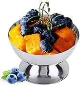 Haofy Ice Cream Cups, Fruit Bowl, Stainless Steel Ice Cream Bowls Dessert Mousse Cups Dessert Dis...