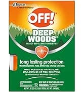 OFF! Deep Woods Mosquito and Insect Repellent Wipes, Long lasting, 12 Individually Wrapped Wipes