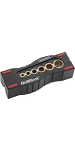 drill guide, handheld drill guide, drill straight holes, drillblock, milescraft