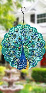 Peacock Metal Wind Spinners
