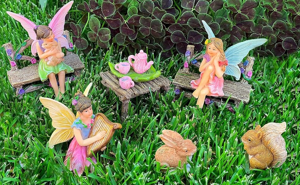 Fairy garden House set Miniature Figurines Kit Accessories Gnome Mood Lab