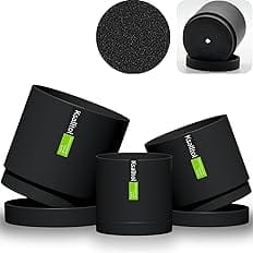 Ksalltol Plant Pots Indoor 5.7/4.6/4 Inch, Quartzite Pots for Planting with Drainage Holes, Black