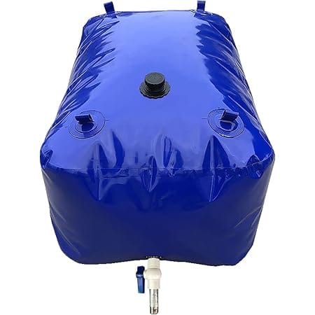 GaeaAuto Portable 100 Gallon Water Tank Collapsible Storage Container Bag Bladder Bob 400L with Valve for Camping RV Drought-Resistant Fire-Fighting Agricultural Outdoor Construction Watering
