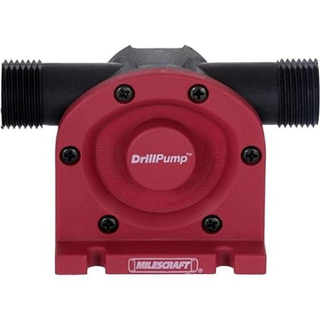 Milescraft 1314 DrillPump750 - Self Priming Water Pump Attachment for Drills - Water Transfer Pump - Uses Common Garden Hose - 750 Gallons per Hour