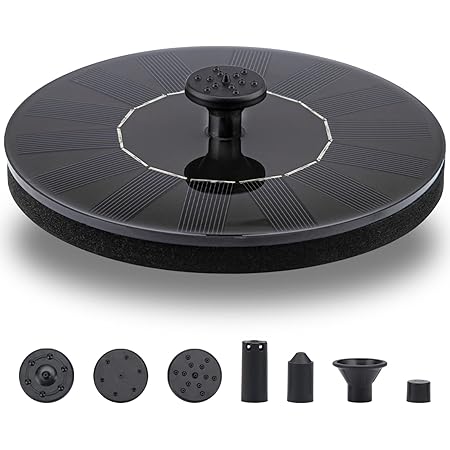 LAWOHO Solar Fountain Pump 1.5W Upgraded Submersible Solar Water Fountain Panel Kit for Bird Bath,Small Pond,Garden and Lawn