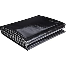Pond Liner 7 x 10 Ft HDPE Pond Liners, 20 Mil UV Resistant Preformed Pond Liner Easy Cutting, Pond Liner for Natural Looking