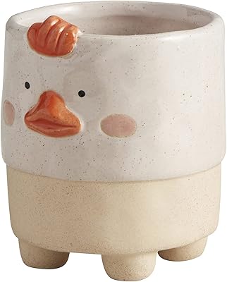 47th & Main Ceramic Face Planter Pot, 3.6