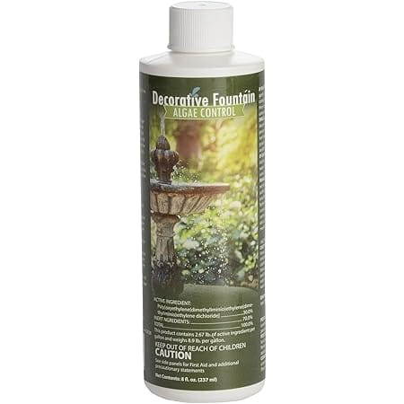 Fountain Algaecide and Clarifier - 8oz - Kills and Inhibits All Types of Algae Growth, Formulated for Small Ponds and Water Features, Treats up to 8,000 Gallons